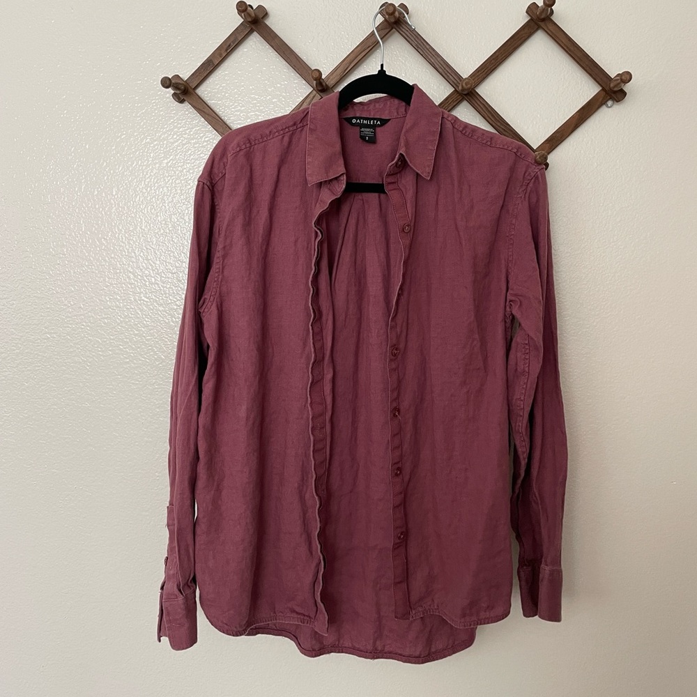 Athleta | Linen button up shirt